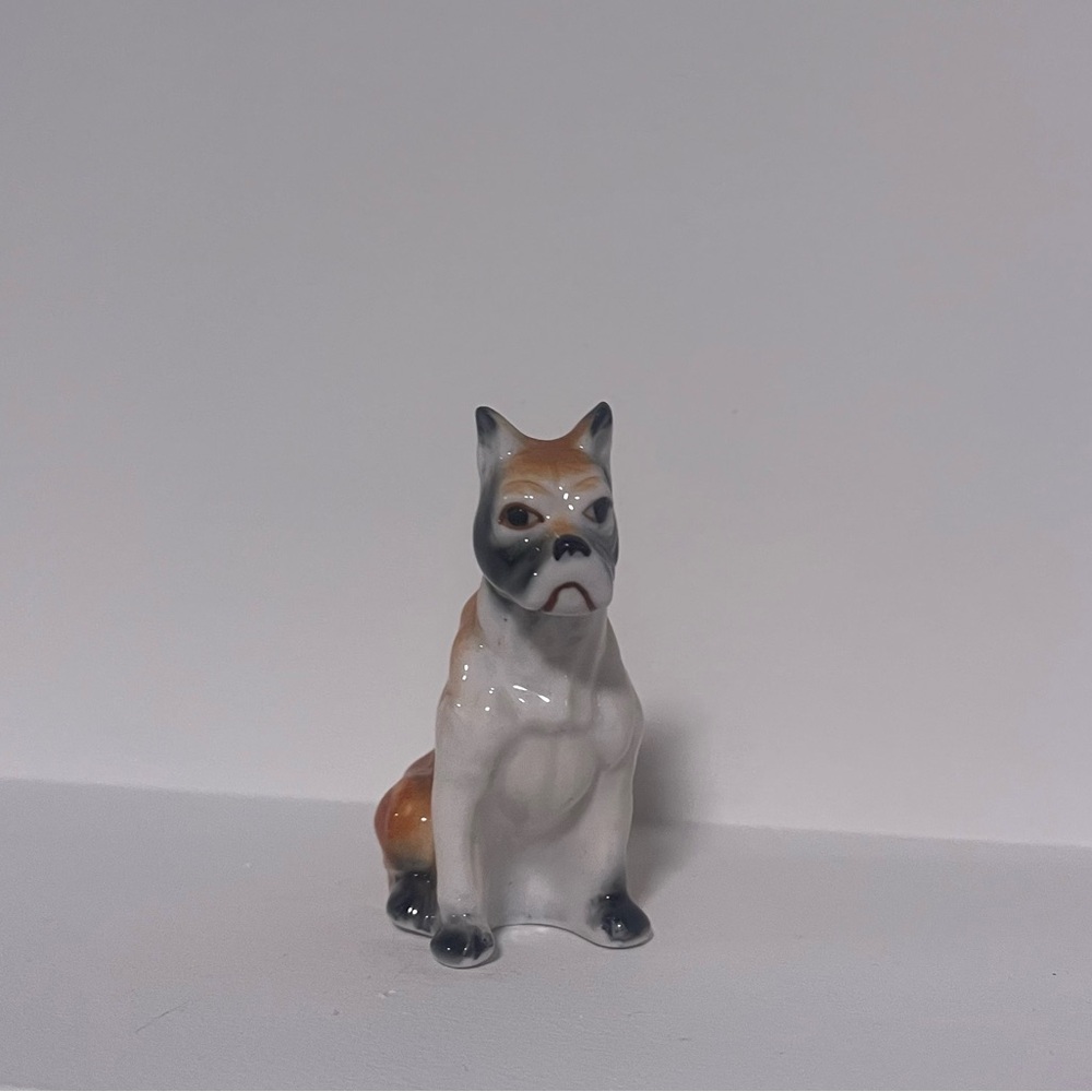 Antique Porcelain/Ceramic Boxer Dog Figurine - Picture 2 of 11